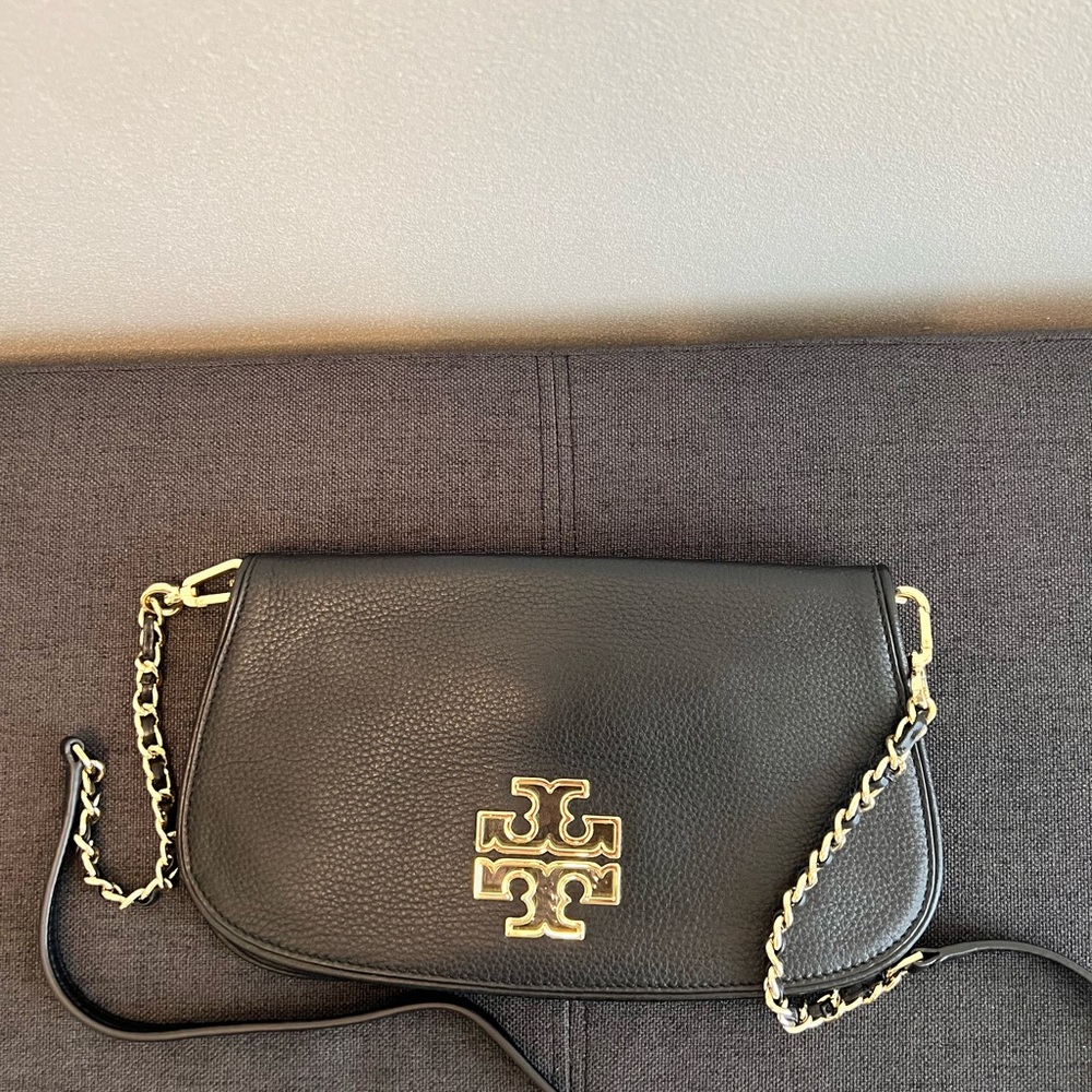 Tory Burch Black Crossbody Bag with Gold Accents - Picture 2 of 10